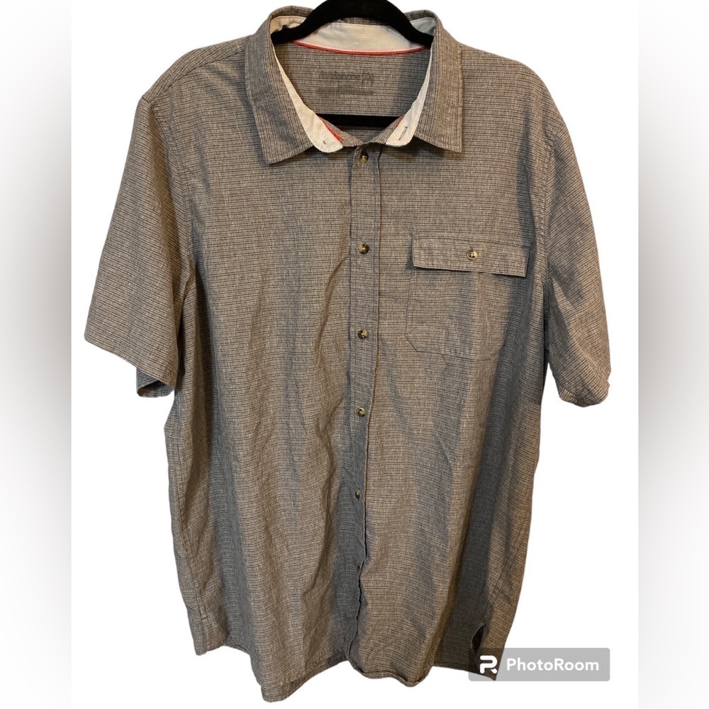Avalanche Men's Performance Short Sleeve Woven Shirt Breathable Charcoal